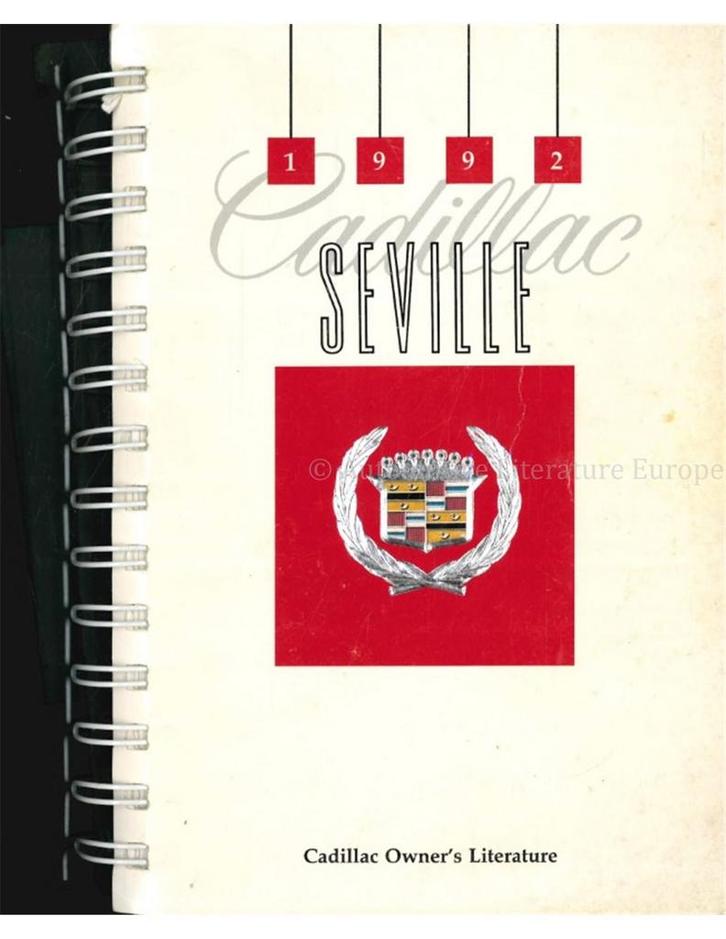 1992 CADILLAC SEVILLE INSTRUCTIEBOEKJE + BOORDMAP ENGELS, Auto diversen, Handleidingen en Instructieboekjes