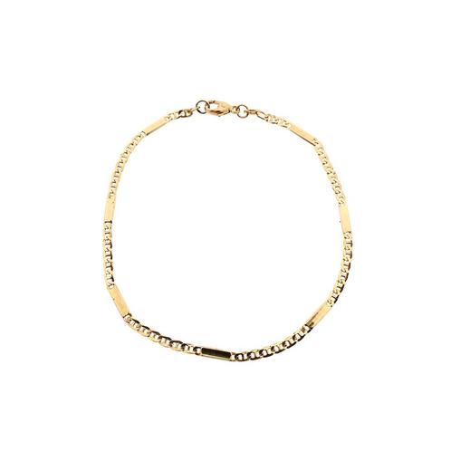 Gouden subtiele Figaro schakel armband | 18,5 cm (witgoud), Sieraden, Tassen en Uiterlijk, Armbanden, Overige kleuren, Gebruikt