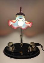 Tafellamp - Hout, Metaal - Kandelaar lamp uit Murano, Antiek en Kunst, Curiosa en Brocante