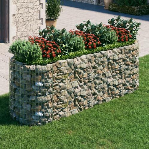vidaXL Gabion plantenbak verhoogd 300x100x100 cm, Tuin en Terras, Bloembakken en Plantenbakken, 100 cm of meer, Nieuw, Metaal