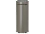 Brabantia Touch Bin Prullenbak - 30 liter - Platinum, Verzenden, Zo goed als nieuw