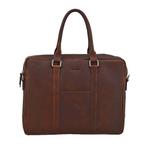 Landley 15 inch Laptoptas - Dames en Heren - Leer - Cognac, Nieuw, Verzenden