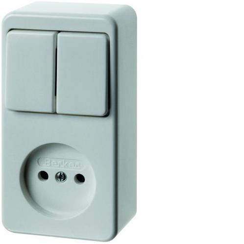 Hager Berker Combinatieschakelaar Contactdoos Zonder, Doe-het-zelf en Verbouw, Elektra en Kabels, Overige typen, Nieuw, Verzenden