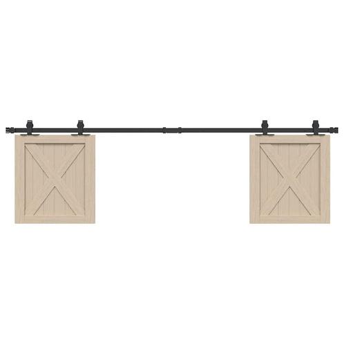 vidaXL Ophangset voor schuifdeur 183 cm koolstofstaal, Doe-het-zelf en Verbouw, Overige Doe-het-zelf en Verbouw, Nieuw, Verzenden