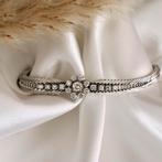 Witgouden armband met diamanten 1,00 ct. | 18,5 cm, Gebruikt, Overige kleuren, Ophalen of Verzenden, Met edelsteen