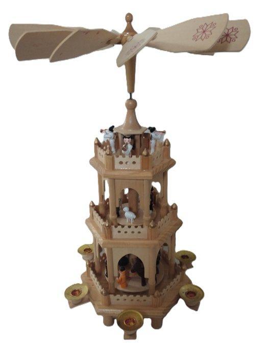Kerstbeeldje ornament - Draaiende kerstpiramide, 3, Antiek en Kunst, Antiek | Boeken en Bijbels
