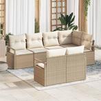 vidaXL Tuin Sofa Set met kussen met opslag 7 pcs Beige,, Verzenden, Nieuw, Rotan