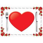 10x stuks Hartjes placemats I Love You 42 x 30 cm - Valent.., Ophalen of Verzenden, Nieuw