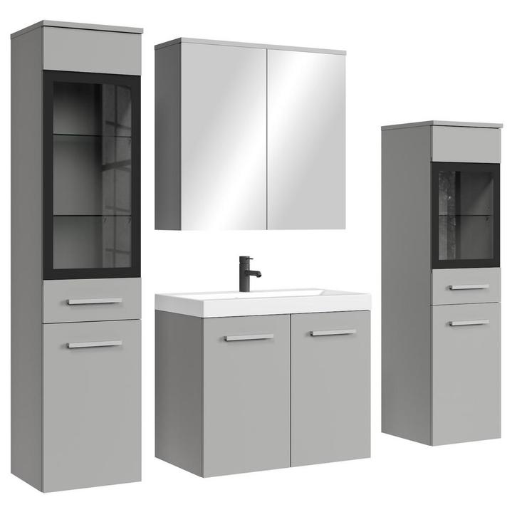 Badplaats Badkamermeubel Set Mirano 60 x 35 cm - Mat Grijs, Huis en Inrichting, Badkamer | Badkamermeubels, Nieuw, Wastafelkast