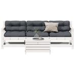 vidaXL 4-delige Loungeset met kussens massief grenenhout, Verzenden, Nieuw, Loungeset