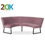 2DK eetkamerbank - Hengelo - 150 stof Element roze, Ophalen of Verzenden, Nieuw, Rechte bank, Stof