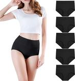 Hooggetailleerde Dames Slips | 5-Delige Set | M, Kleding | Heren, Broeken en Pantalons, Verzenden, Nieuw, Zwart, Merkloos