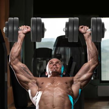 Halterset - Iron Gym - 50 kg - Stalen halters - zwart beschikbaar voor biedingen