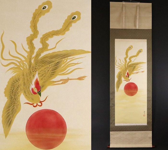 Rijzende Zon en Gouden Fenix – Hangende Rol door Yoshida, Antiek en Kunst, Antiek | Overige Antiek