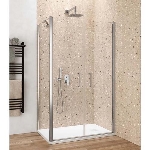 Zijwand Lacus Giglio Evo 80x200 Cm Aluminium Profiel Chroom, Doe-het-zelf en Verbouw, Sanitair, Douche, Nieuw, Chroom, Ophalen of Verzenden