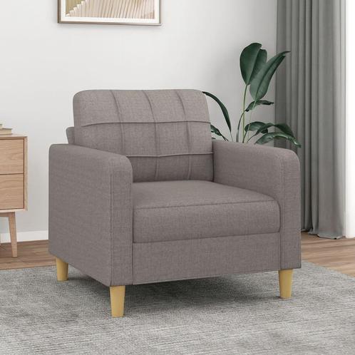 vidaXL Fauteuil 60 cm stof taupe, Huis en Inrichting, Banken | Bankstellen, Nieuw, Minder dan 150 cm, Stof, Eenpersoons, Verzenden