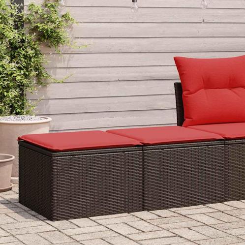 vidaXL 2-delige Loungeset met kussens poly rattan acacia, Tuin en Terras, Tuinsets en Loungesets, Loungeset, Nieuw, Rotan, Verzenden