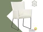 Leren eetkamerstoel Mate - Toledo Bianco (gebroken wit) -, Huis en Inrichting, Stoelen, Wit, Nieuw, Ophalen of Verzenden, Eén