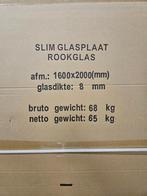 Slim Glasplaat Wiesbaden 160 x 200 cm 8mm Nano Rookglas incl, Nieuw, Ophalen of Verzenden