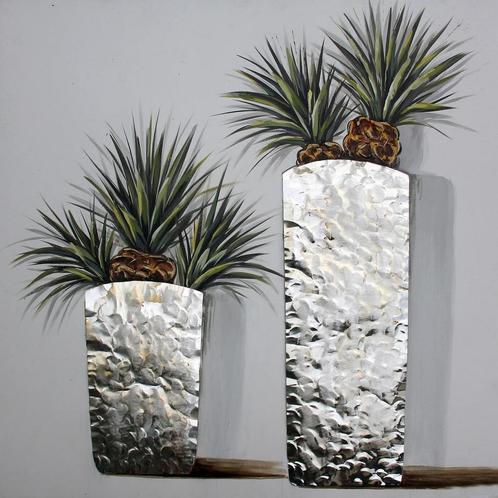 Olieverf schilderij Planten P6627-2, Huis en Inrichting, Woonaccessoires | Overige, Nieuw, Ophalen of Verzenden