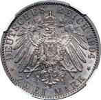 Duitsland, Mecklenburg-Schwerin Ernst Ludwig. 2 Mark 1904 -, Postzegels en Munten, Munten | Europa | Niet-Euromunten