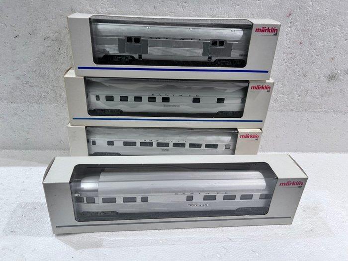 Märklin H0 - 43601/02/03/04 - Modeltrein personenwagen (4) -, Hobby en Vrije tijd, Modeltreinen | H0