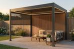 Lamellen Overkapping 4x3 m. Aluminium - Elektrisch Dak & LED, Tuin en Terras, Overkappingen, Verzenden, Nieuw
