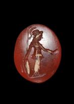 Oud-Romeins Kornalijn Intaglio van Minerva  (Zonder