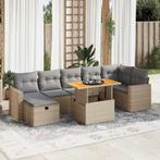 vidaXL 5-delige Loungeset met kussens poly rattan en, Tuin en Terras, Verzenden, Nieuw, Rotan, Loungeset