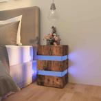 vidaXL Nachtkastje 45x35x67 cm bewerkt hout gerookt, Minder dan 45 cm, Verzenden, Nieuw, 55 tot 70 cm