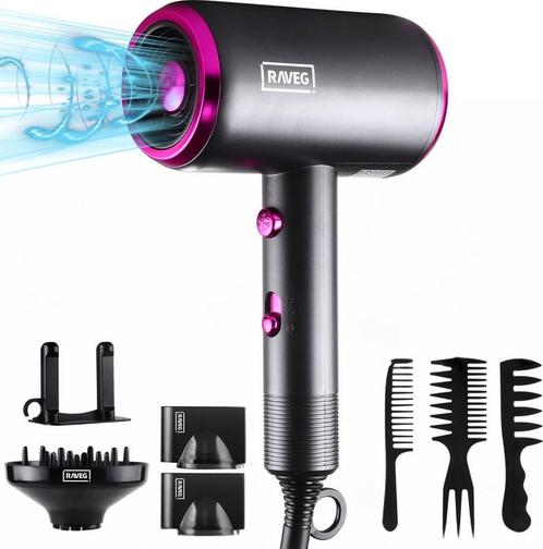 RAVEG® 5 in 1 Föhn met Diffuser Haardroger voor krullen –, Sieraden, Tassen en Uiterlijk, Uiterlijk | Haarverzorging, Zo goed als nieuw