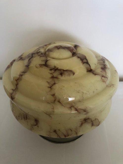 Plafondlamp - Opaline Glas - Art Deco Plafoniere, Antiek en Kunst, Curiosa en Brocante