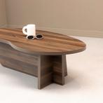 SALE!  Organische Salontafel Otis Bruin Noten, 110 x 50cm, Huis en Inrichting, Tafels | Salontafels, 100 tot 150 cm, Verzenden