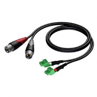 XLR naar terminal block | Procab | 0.5 meter, Audio, Tv en Foto, Audiokabels en Televisiekabels, Nieuw, Verzenden
