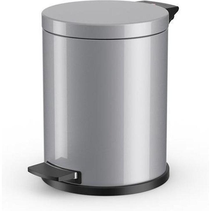 Hailo Solid M pedaalemmer 12l - zilver, Huis en Inrichting, Woonaccessoires | Prullenbakken, Nieuw, Verzenden