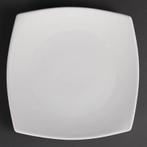 Vlakke porselein borden 24 cm (stuks 12), Verzenden