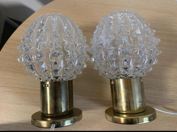 Lustry K.P. Kamenický Šenov - Tafellamp (2) - Gegoten, Antiek en Kunst, Antiek | Lampen