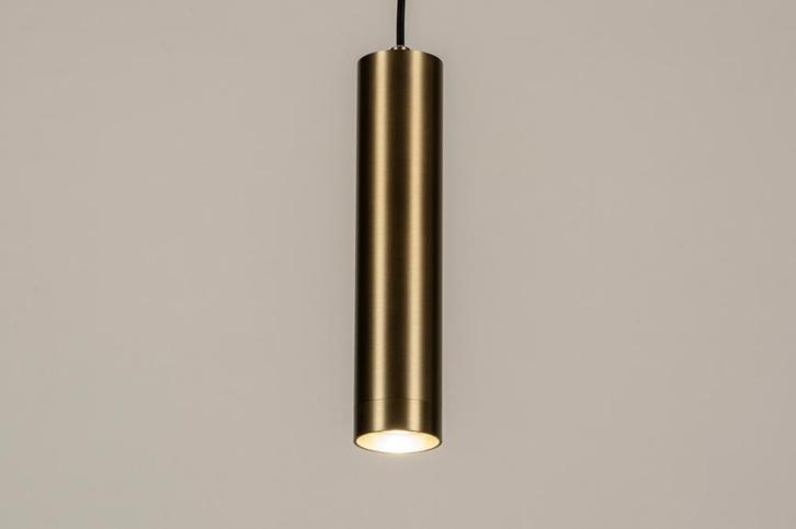 Rietveld Hanglampen - Zwart, Goud - Metaal, Aluminium, Huis en Inrichting, Lampen | Hanglampen, Verzenden