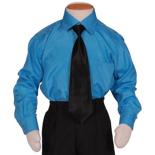 Kinderoverhemd lange mouw turquoise-182/188 NIEUW, Kinderen en Baby's, Kinderkleding | Overige, Jongen, Nieuw, Ophalen of Verzenden