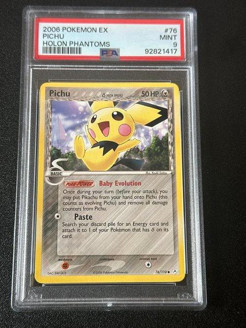 Pokémon - 1 Graded card - Pichu holon phantom - PSA 9, Hobby en Vrije tijd, Verzamelkaartspellen | Pokémon