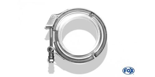 FOX V-bandklem Ø76mm - Set Deze set bestaat uit: 2x CNC-gefr, Auto-onderdelen, Uitlaatsystemen, Nieuw, Verzenden