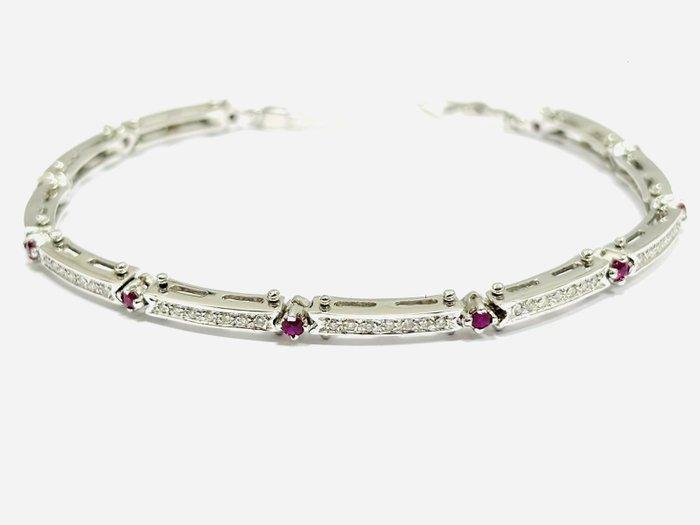 Estrò - Tennis armband - 18 karaat Witgoud - 2.00ct. tw., Sieraden, Tassen en Uiterlijk, Antieke sieraden