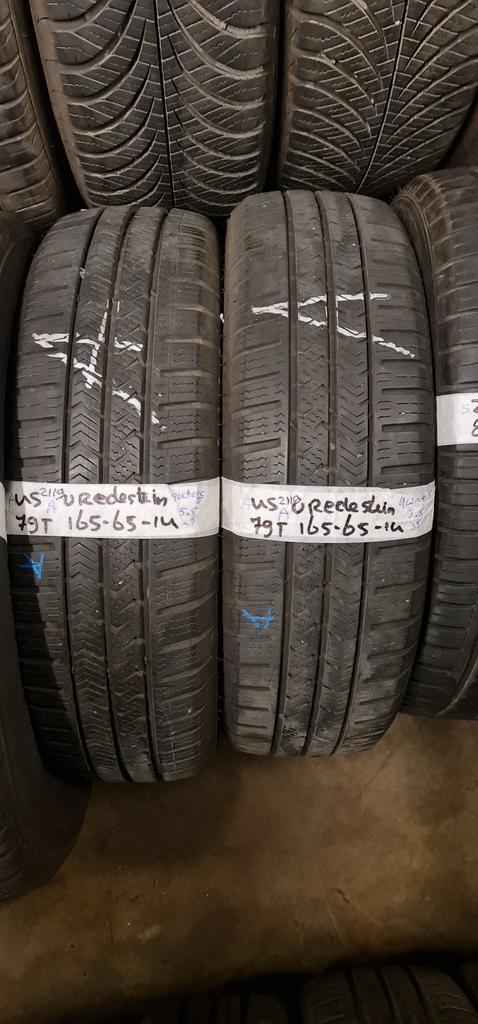 2x 165-65-14 Vredestein All Season 5.5mm €25 PST 165 65 14, Auto-onderdelen, Banden en Velgen, 14 inch, All Season, 165 mm, Personenwagen