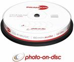 Primeon Music CD-R 80 minuten Inkjet Printable 10 stuks, Nieuw, Verzenden