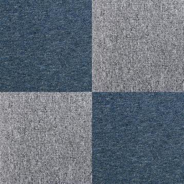 40 x Tapijttegels - Kleur: Storm Blauw en Platium Grijs - beschikbaar voor biedingen