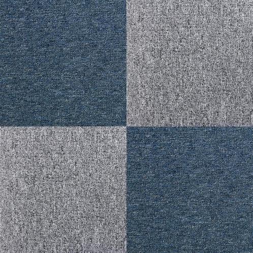 40 x Tapijttegels - Kleur: Storm Blauw en Platium Grijs -, Huis en Inrichting, Stoffering | Tapijten en Kleden, Verzenden