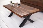 Design Salontafel AMAZONAS 110cm bruin Sheesham Massivholz, Huis en Inrichting, Tafels | Salontafels, Ophalen of Verzenden, Nieuw