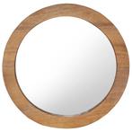 vidaXL Wandspiegel rond 60 cm teakhout, Verzenden, Nieuw
