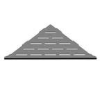 Stripe Corner hoekplanchet inbouw 30x25 cm gun metal, Verzenden, Nieuw