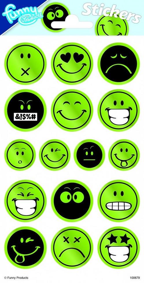 Stickervel Smiley Reflecterend, Hobby en Vrije tijd, Feestartikelen, Nieuw, Verzenden